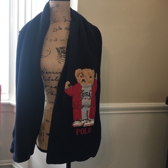 Very RARE vintage Polo Ralph Lauren Bear Scarf🧣 - Picture 8 of 8